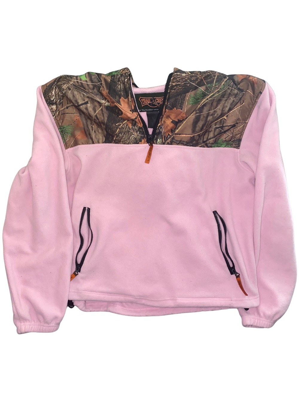 Trail Crest Pink Fleece Camo Pullover Hoodie